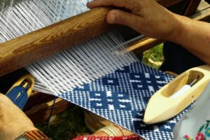 Weaving Work using Handloom